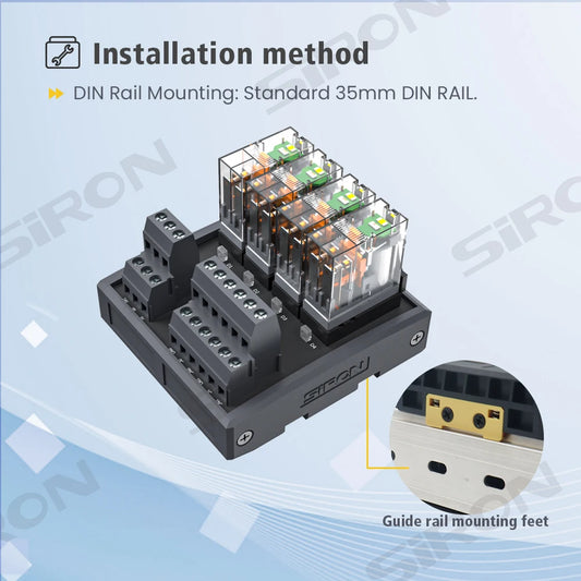 SiRON Y431-X 2,4,8-Channel Single Group Relay Module 24V With Socket Electromagnetic Relay