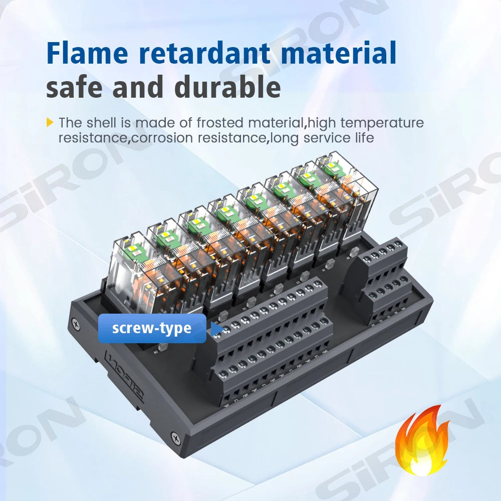 SiRON Y431-X 2,4,8-Channel Single Group Relay Module 24V With Socket Electromagnetic Relay