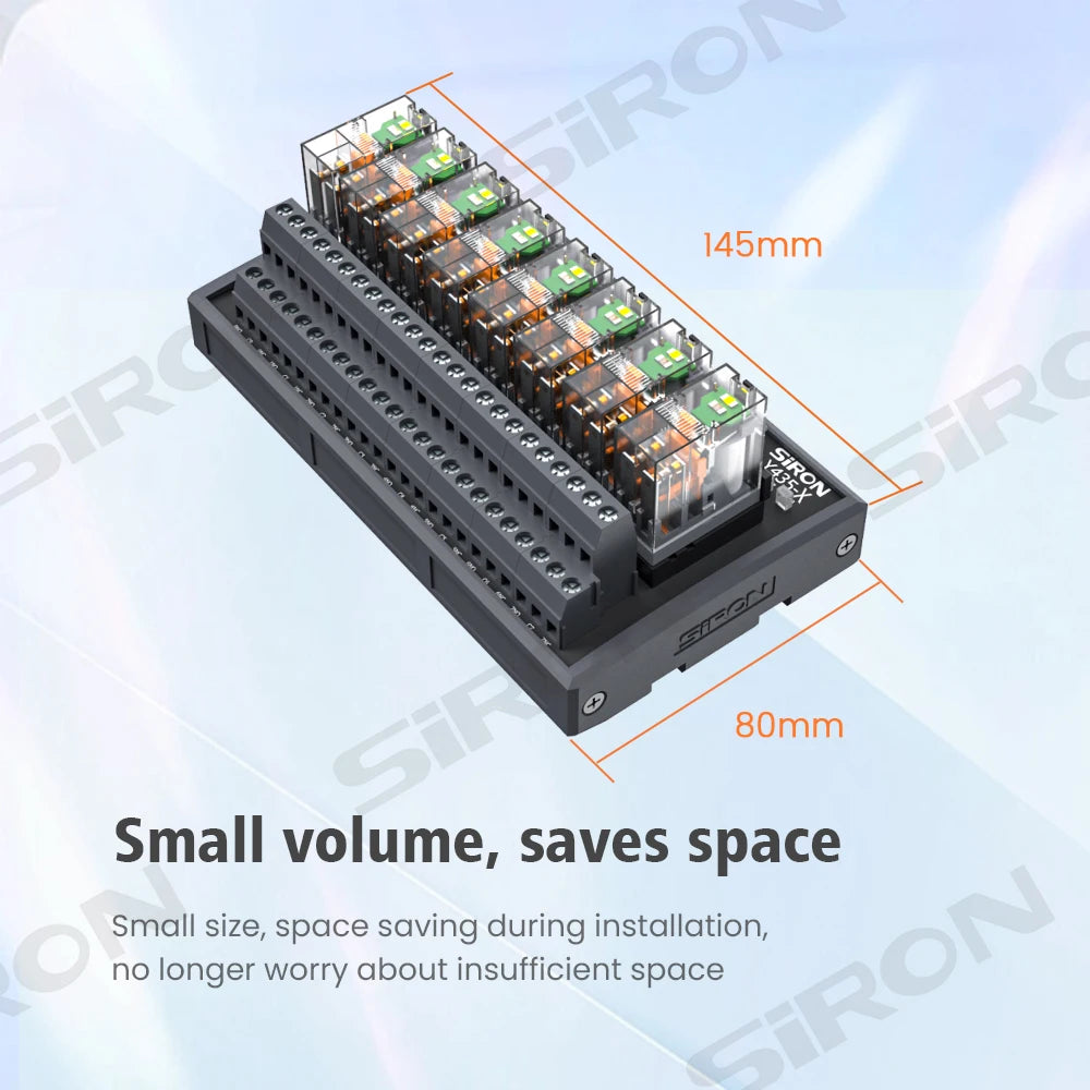 SiRON Y431-X 2,4,8-Channel Single Group Relay Module 24V With Socket Electromagnetic Relay